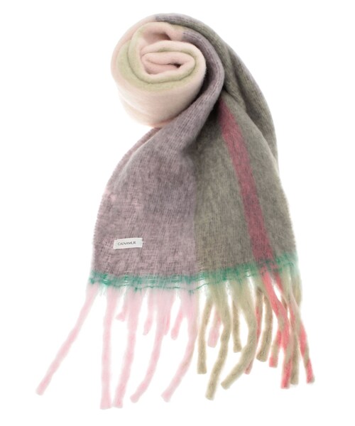 CALNAMUR（カルナムール）の「チェック柄大判マフラー（マフラー・レディース・ライトミックス/ミックス/ダークミックス・F）」の3枚目の写真