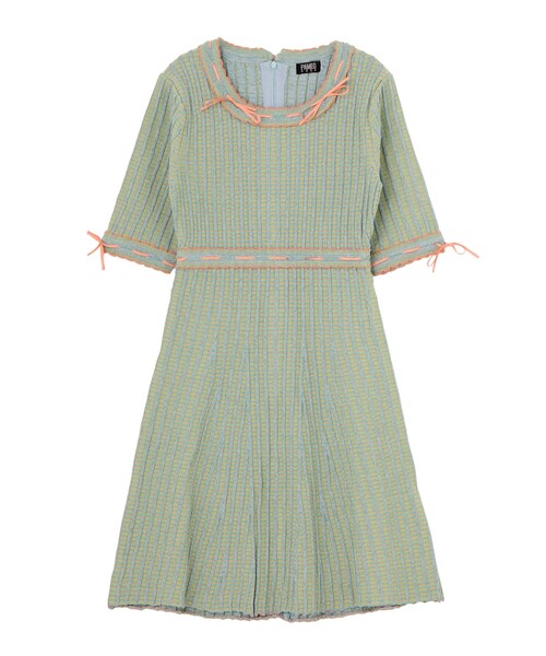 PAMEO POSE（パメオポーズ）の「KITTEN GLITTER STRIPE KNIT DRESS