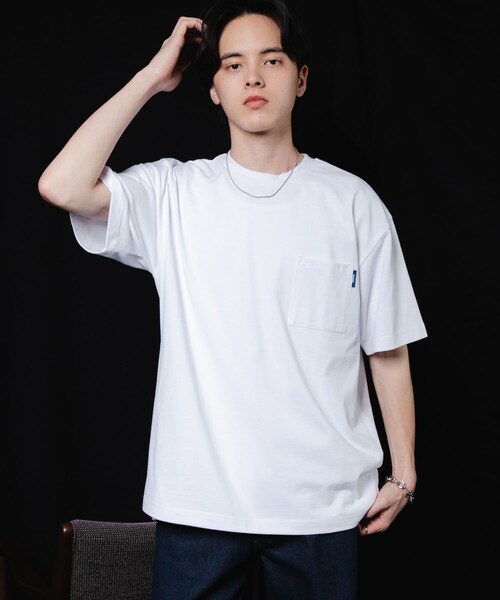 SENSE OF PLACE by URBAN RESEARCH(センスオブプレイスバイアーバンリサーチ)の「『UR TECH ひやサラクール』リラックスポケットTシャツ(Tシャツ/カットソー・メンズ・WHITE/BLACK/BROWN/L.YELLOW・M/L)」の12枚目の写真