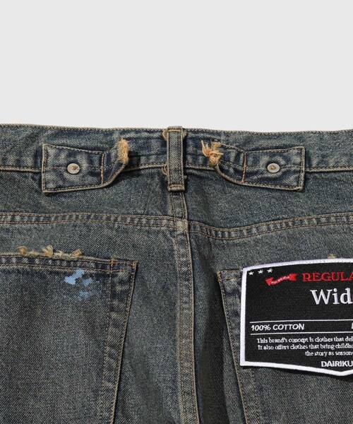 ADAM ET ROPE'(アダムエロペ)の「【DAIRIKU/ダイリク】Paint Wide Denim Pants(デニムパンツ・メンズ・ブルー系・L/M/S)」の10枚目の写真