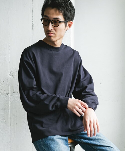 URBAN RESEARCH DOORS(アーバンリサーチドアーズ)の「10.5オンス ヘビーウェイトロングスリーブTシャツ(Tシャツ/カットソー・メンズ・C.NAVY/WHITE/MIX WHITE・M/L)」の16枚目の写真