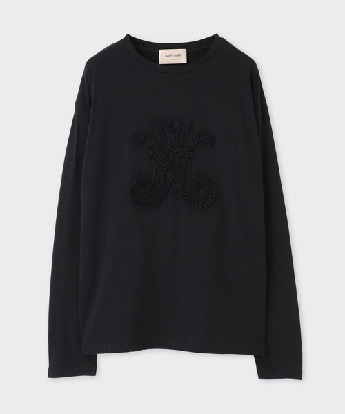 ROPE'(ロペ)の「【Masaco Teranishi(マサコテラニシ)】MONARDA EMBROIDERED LONG TEE|トップス(Tシャツ/カットソー・レディース・ブラック/オフホワイト・F)」の4枚目の写真