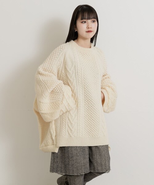 THE GOODLAND MARKET（ザグッドランドマーケット）の「77circa　make wide fisherman sweater（ニット/セーター・レディース・off1/off2/off3・one）」の20枚目の写真