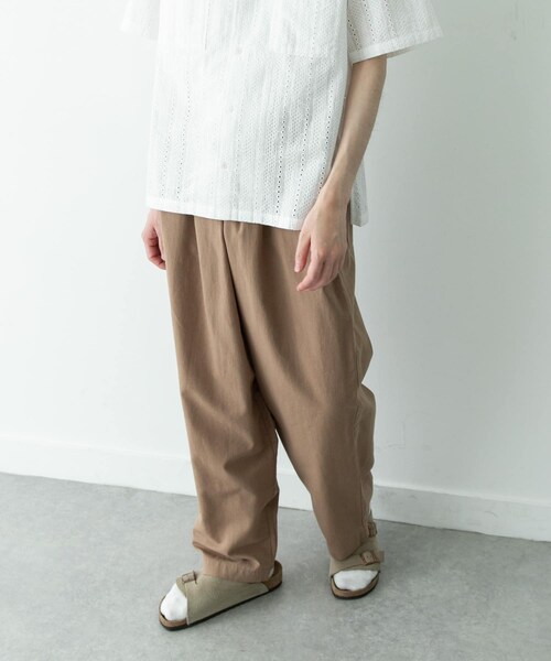 URBAN RESEARCH Sonny Label（アーバンリサーチサニーレーベル）の「リネン混ワイドイージーパンツ（その他パンツ・メンズ・ブラック/ベージュ・S/M/L）」の20枚目の写真
