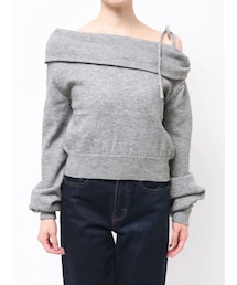 EMODA | ONE SHOULDER CHOKER KNIT(ニット/セーター)