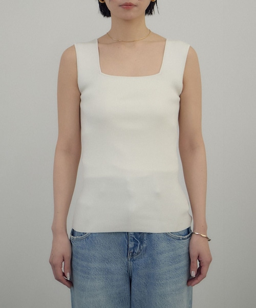 ADAM ET ROPE'（アダムエロペ）の「シルクリブタンクトップ（タンクトップ・レディース・ブラック/オフホワイト/ベージュ・F）」の22枚目の写真