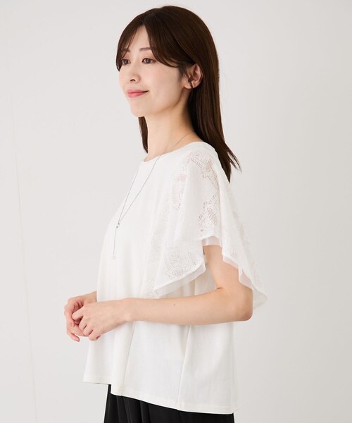 Jayro（ジャイロ）の「レースガーランドプルオーバー（Tシャツ/カットソー・レディース・ブラック/ホワイト系・M）」の12枚目の写真