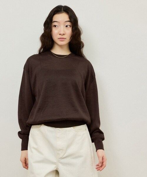 ADAM ET ROPE'(アダムエロペ)の「【BATONER for ADAM ET ROPE'】別注CHOMA CREW NECK(Tシャツ/カットソー・レディース・ブラウン/ピンク系・2)」の10枚目の写真
