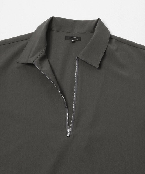 ITEMS URBANRESEARCH（アイテムズ アーバンリサーチ）の「冷感+速乾TRストレッチハーフZIP プルオーバー（シャツ/ブラウス・メンズ・CHARCOAL/BEIGE/BLUE/GREEN・M/L）」の14枚目の写真