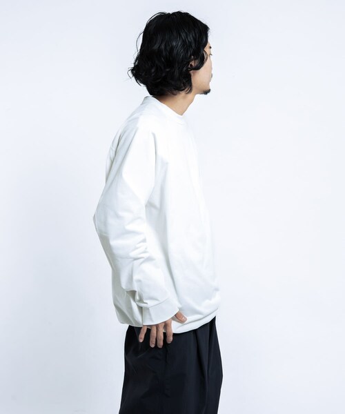 EKAL（エカル）の「DRY OUT BALOON FIT LONG-SLEEVE T-shirts（Tシャツ/カットソー・メンズ・ホワイト/ネイビー/チャコール・M/L）」の11枚目の写真