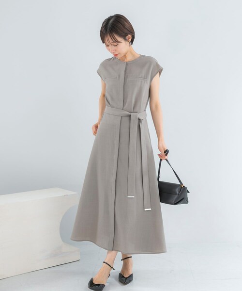 URBAN RESEARCH ROSSO（アーバンリサーチロッソ）の「『UR TECH DRYLUXE』ポケットデザインワンピース（ワンピース・レディース・MOCHA/NAVY/YELLOW/CHARCOAL・Free）」の15枚目の写真