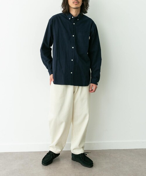 URBAN RESEARCH Sonny Label（アーバンリサーチサニーレーベル）の「シャギーオックスボタンダウンシャツ（シャツ/ブラウス・メンズ・オフ/グレー/ネイビー/グレーチェック・M/L/XL）」の21枚目の写真