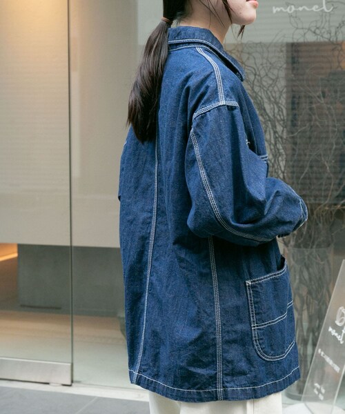 URBAN RESEARCH DOORS（アーバンリサーチドアーズ）の「FORK&SPOON　綿麻デニムカバーオール（カバーオール・レディース・BLACK/ONEWASH・1）」の22枚目の写真