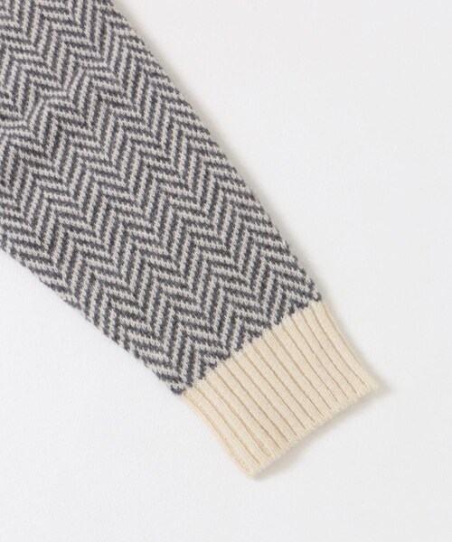 URBAN RESEARCH ROSSO（アーバンリサーチロッソ）の「『XLサイズあり』ヘリンボーン柄クルーネックニット（ニット/セーター・メンズ・IVORY/BLACK/GREIGE/NAVY/GRAY・S/M/L/XL）」の19枚目の写真