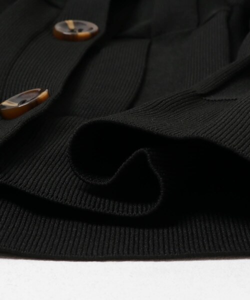 URBAN RESEARCH ROSSO（アーバンリサーチロッソ）の「leinwande　Grid Rib Cardigan（カーディガン/ボレロ・レディース・Black/Yellow・FREE）」の6枚目の写真