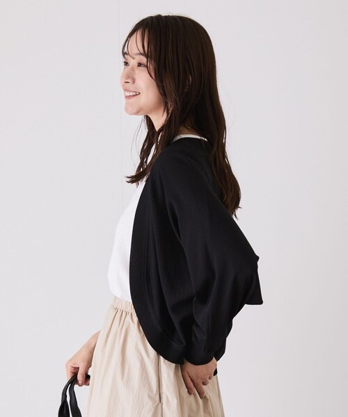 Jayro（ジャイロ）の「ドルマンボレロカーディガン（カーディガン/ボレロ・レディース・ブラック/グレー系/ホワイト系/ネイビー・M）」の7枚目の写真