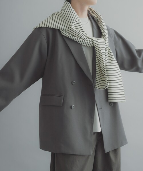 SENSE OF PLACE by URBAN RESEARCH(センスオブプレイスバイアーバンリサーチ)の「『撥水/防花粉』SKIN Proofダブルテーラードジャケット(テーラードジャケット・メンズ・BLACK/BROWN/BLUE GRAY・M/L)」の8枚目の写真