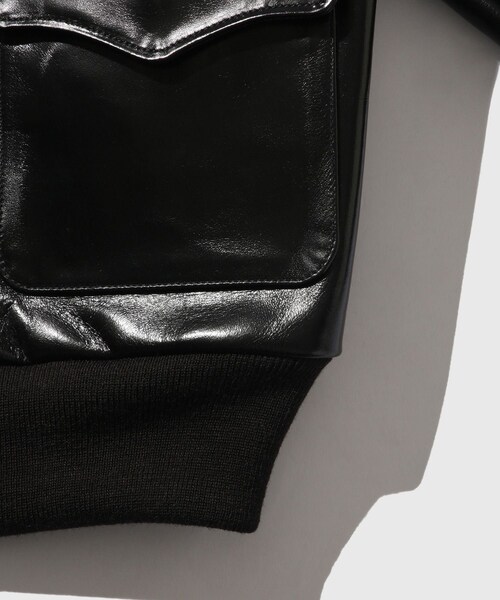 ADAM ET ROPE'（アダムエロペ）の「【BUZZ RICSONS WILLIAM GIBSON COLLECTION】BLACK A-2（ライダースジャケット・メンズ・ブラック・40/42/44）」の9枚目の写真