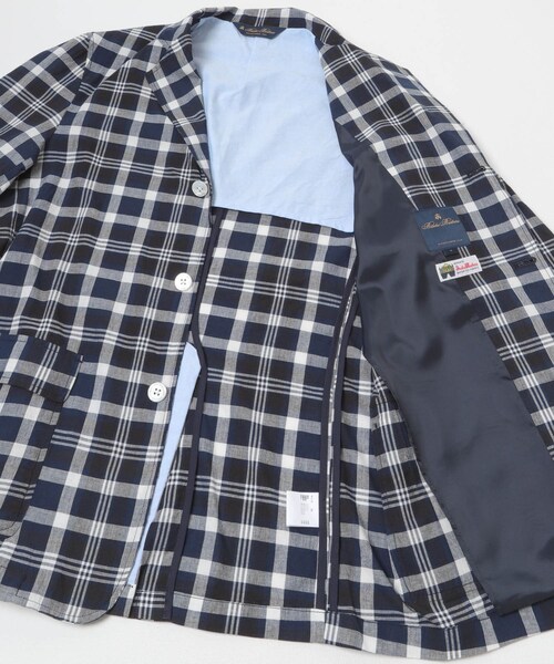 URBAN RESEARCH（アーバンリサーチ）の「BROOKS BROTHERS　MADRAS 3PPKT JACKET（テーラードジャケット・メンズ・BLACK/NAVY/BEIGE/NAVY・M/L/XL）」の13枚目の写真
