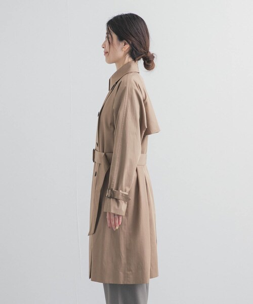 URBAN RESEARCH DOORS（アーバンリサーチドアーズ）の「撥水トレンチコート（ステンカラーコート・レディース・BEIGE/D.NAVY・Free）」の13枚目の写真