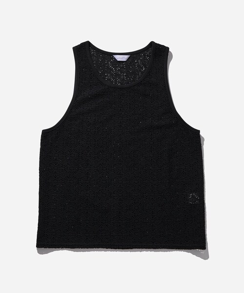 Saturdays NYC(サタデーズ ニューヨークシティ )の「Gabriel Cotton Mesh Tank(タンクトップ・メンズ・オフホワイト/ブラック・L/M/S/XS/XL)」の10枚目の写真