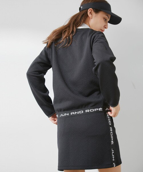 ROPE'（ロペ）の「ロゴモノグラムジャガード　ブルゾン（ブルゾン・レディース・ブラック/ホワイト・L/M/S）」の15枚目の写真