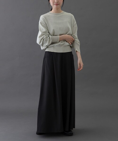 URBAN RESEARCH DOORS（アーバンリサーチドアーズ）の「FORK&SPOON　バックゴムフレアスカート（スカート・レディース・CHARCOAL/TAUPE・1/2）」の11枚目の写真