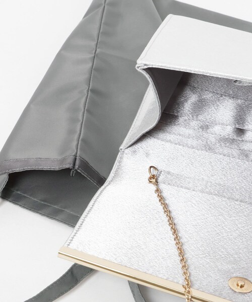 RODE SKO（ロデスコ）の「サブバッグ付3WAYパーティクラッチ（クラッチバッグ・レディース・BLACK/GOLD/SILVER・one）」の13枚目の写真