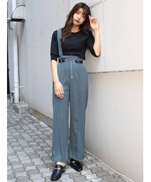 MURUA | ワンショルダーワイドパンツ(スラックス)