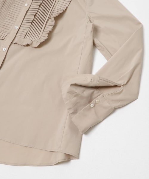 MARILYN MOON　TUCK PLEATS JABOT BLOUSE