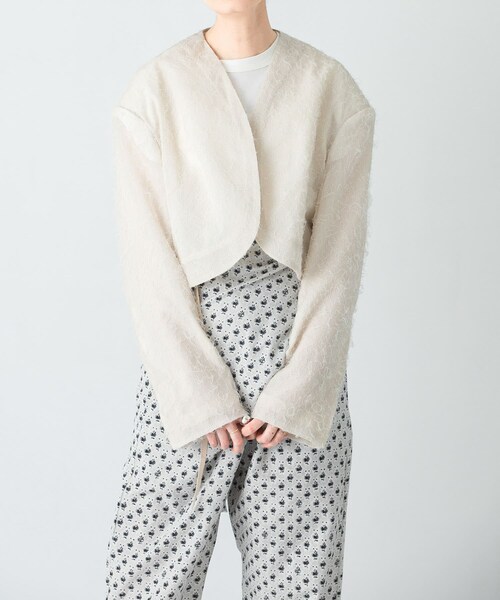 かぐれ(カグレ)の「SEEALL SHORT SCALE JACKET(テーラードジャケット・レディース・NATURAL・38)」の5枚目の写真