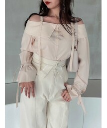 dazzlin | キャンディースリーブオフショルシャツブラウス(シャツ/ブラウス)