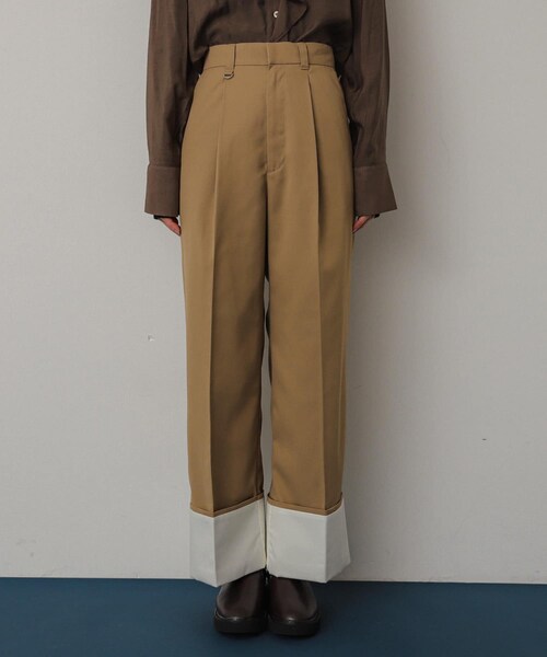 SENSE OF PLACE by URBAN RESEARCH（センスオブプレイスバイアーバンリサーチ）の「ワイドターンバックパンツ（その他パンツ・レディース・KHAKI/BLACK/BEIGE・S/M）」の17枚目の写真