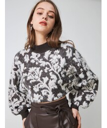 MERCURYDUO | ボタニカルフラワージャカードニット(ニット/セーター)