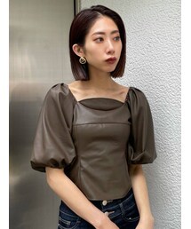 EMODA | ボリュームスリーブコンパクトトップ(Tシャツ/カットソー)