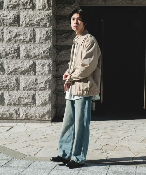 URBAN RESEARCH DOORS（アーバンリサーチドアーズ）の「ヘムシャーリング フルジップ ブルゾン（ブルゾン・メンズ・BEIGE/NAVY・M/L）」の5枚目の写真