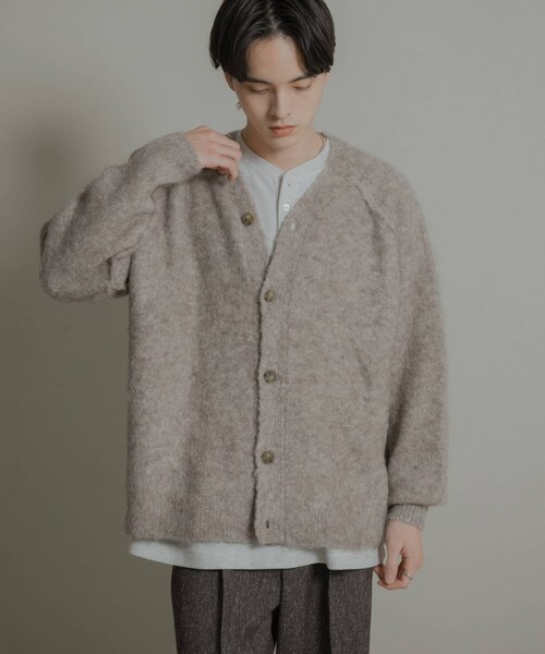 SENSE OF PLACE by URBAN RESEARCH（センスオブプレイスバイアーバンリサーチ）の「ブークレVネックカーディガン（カーディガン/ボレロ・メンズ・CHARCOAL/GREIGE/GREEN/RED・M/L）」の15枚目の写真