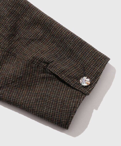 ADAM ET ROPE'(アダムエロペ)の「【BLACKBIRD/ブラックバード】double breasted directors jacket - check -(その他アウター・メンズ・ダークブラウン・1/2)」の9枚目の写真