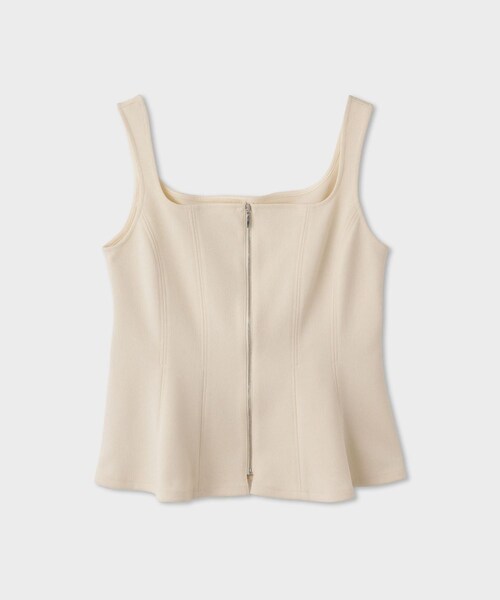 ROPE'（ロペ）の「【一部店舗限定】【REALM（レルム）】FRONT ZIP BLOUSE｜ペプラムビスチェ　26SS（シャツ/ブラウス・レディース・ブラック/ホワイト系・38）」の22枚目の写真