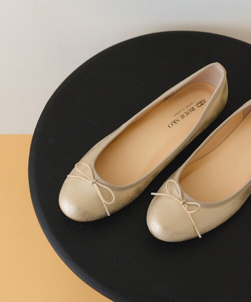 RODE SKO（ロデスコ）の「『MADE IN JAPAN』プレーンバレエシューズ（バレエシューズ・レディース・SILVER/BLACK/GOLD/BLACK/S/CHOCO/S/LEO/S/PINK/S・35/36/36.5/37/37.5/38/38.5/39/40）」の6枚目の写真