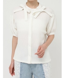 merry jenny | ダブルリボンパフブラウス(シャツ/ブラウス)