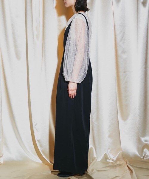 URBAN RESEARCH ROSSO（アーバンリサーチロッソ）の「ワイドパンツデザインオールインワン（サロペット/オーバーオール・レディース・BLACK/BEIGE・36/38）」の17枚目の写真