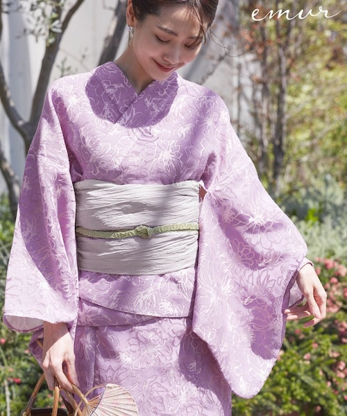 ROPE' PICNIC（ロペピクニック）の「【emur/エミュール】1人で着られる浴衣キャミワンピースセット（浴衣・レディース・ブルー/ラベンダー・38）」の3枚目の写真