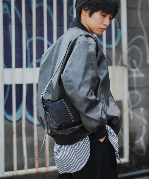 SENSE OF PLACE by URBAN RESEARCH（センスオブプレイスバイアーバンリサーチ）の「ヴィンテージライクMA-1（MA-1・メンズ・BLACK/BROWN・M/L）」の14枚目の写真