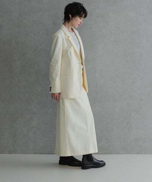 URBAN RESEARCH（アーバンリサーチ）の「トリコットコーデュロイジャケット（テーラードジャケット・レディース・BROWN/OFF WHITE・FREE）」の13枚目の写真