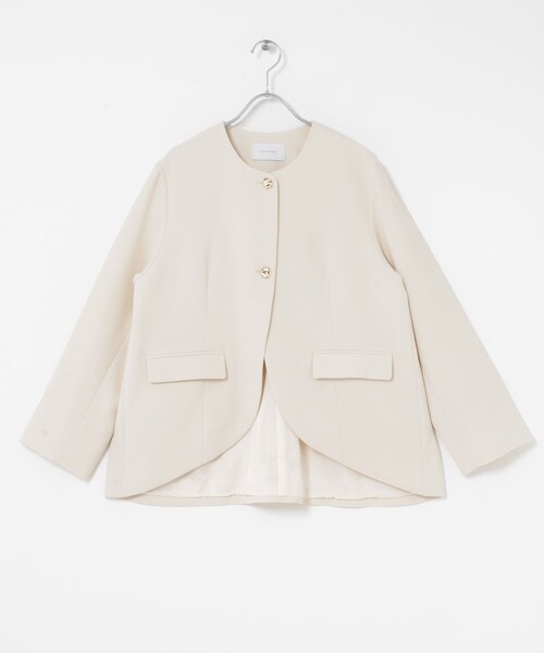URBAN RESEARCH ROSSO（アーバンリサーチロッソ）の「『別注』CHIGNON×ROSSO　ラウンドヘムジャケット（その他アウター・レディース・OWHITE/BLACK・Free）」の7枚目の写真