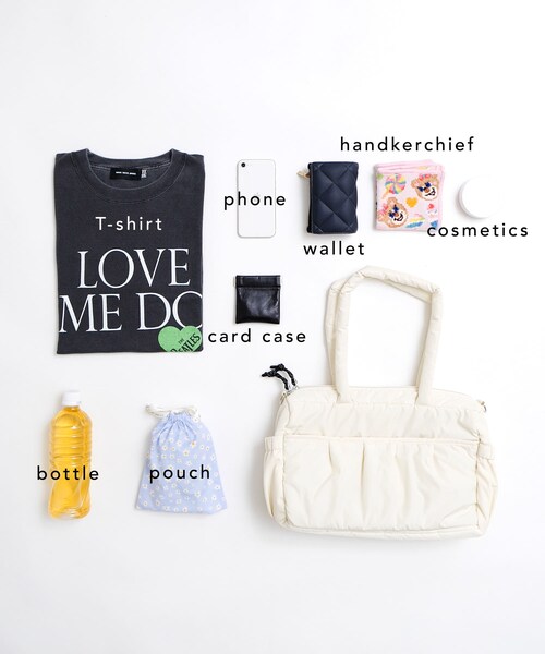 URBAN RESEARCH Sonny Label（アーバンリサーチサニーレーベル）の「SLAB　2wayPuffBostonBag（ボストンバッグ・レディース・ミント/オフ/ブラック・one）」の9枚目の写真