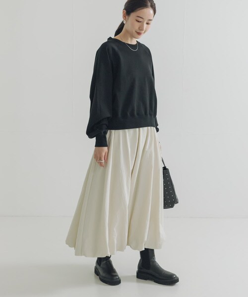 URBAN RESEARCH（アーバンリサーチ）の「スーピマコットンラグランスウェット（スウェット・レディース・CHERRY RED/NAVY/BLACK・Free）」の12枚目の写真