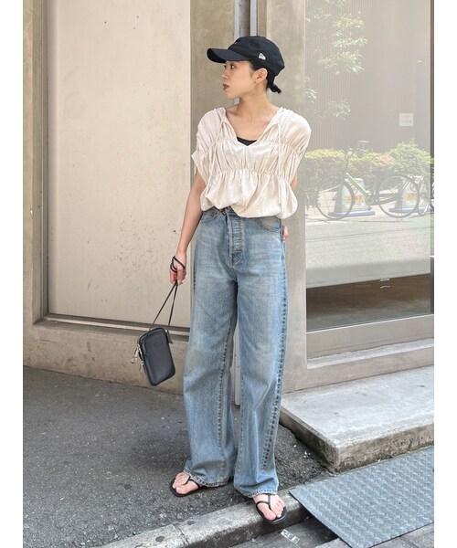 Ungrid（アングリッド）の「ハイウエストルーズストレートデニム（デニムパンツ・レディース・ブルー/インディゴ・24ｲﾝﾁ/25ｲﾝﾁ/26ｲﾝﾁ）」の20枚目の写真