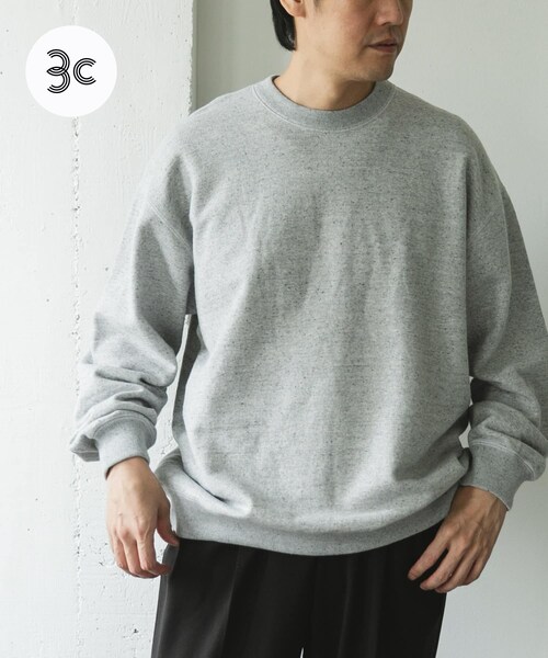 URBAN RESEARCH DOORS(アーバンリサーチドアーズ)の「commpost 反毛裏毛クルーネックスウェット(スウェット・メンズ・TOP GRAY・M/L/XL)」の2枚目の写真